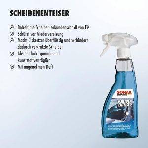 SONAX ScheibenEnteiser (500 ml) sekundenschnelles enteisen von Scheiben ohne kratzen und eine rundum klare Sicht im Winter