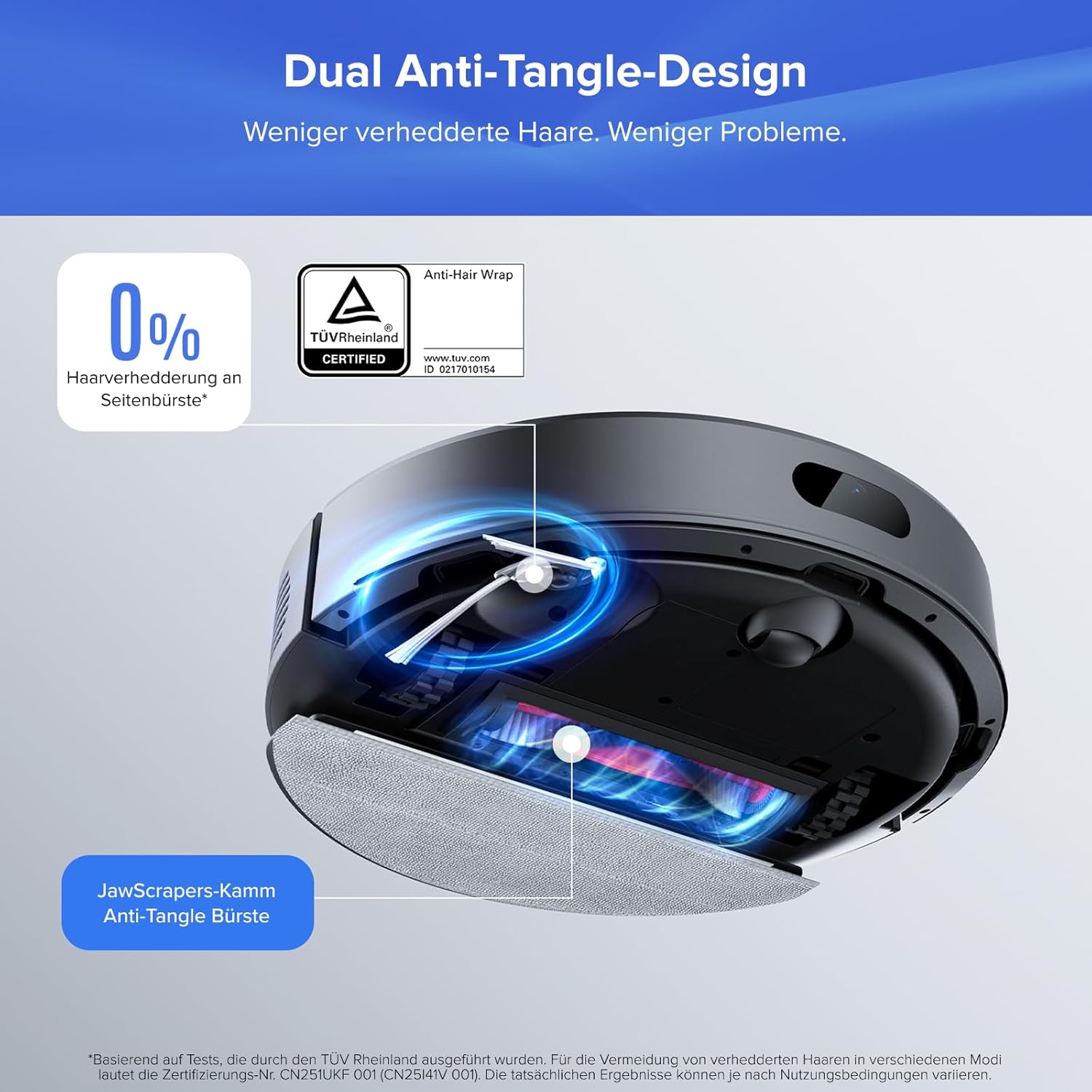 roborock Q7 L5+ Set Saugroboter mit Wischfunktion Absaugstation, verbessert von Q5 Pro+, Dual Anti-Tangle System, 8000Pa Saugkraft, LiDAR-Navigation, Staubsauger Roboter für Teppiche&Tierhaar, Schwarz – Bild 4