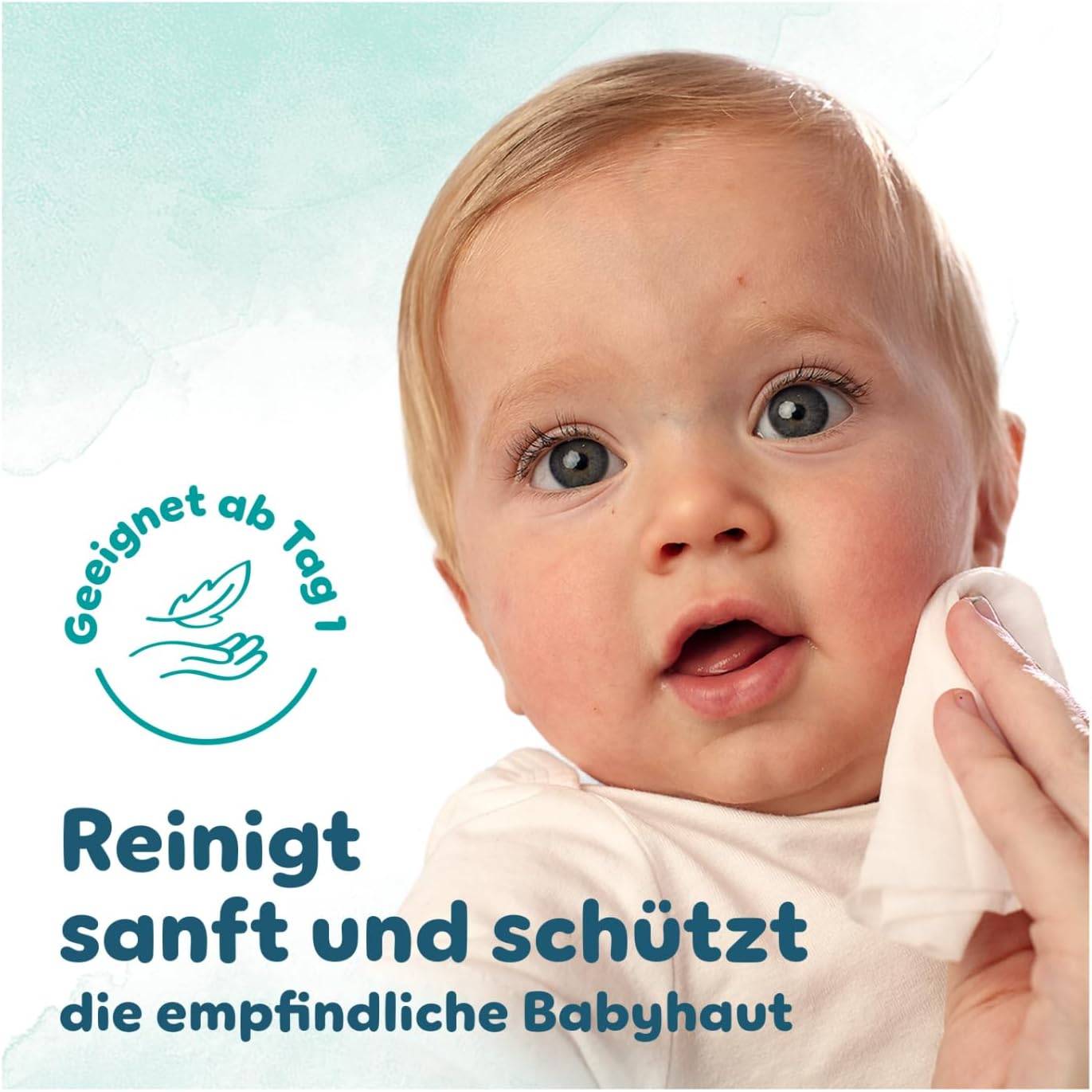 Pampers Harmonie Aqua Feuchttücher 15 Packungen mit jeweils 48 Feuchttüchern - 720 Feuchttücher, die helfen, den natürlichen pH-Wert der Haut wiederherzustellen, leichte Lotion mit 99% Wasser – Bild 5