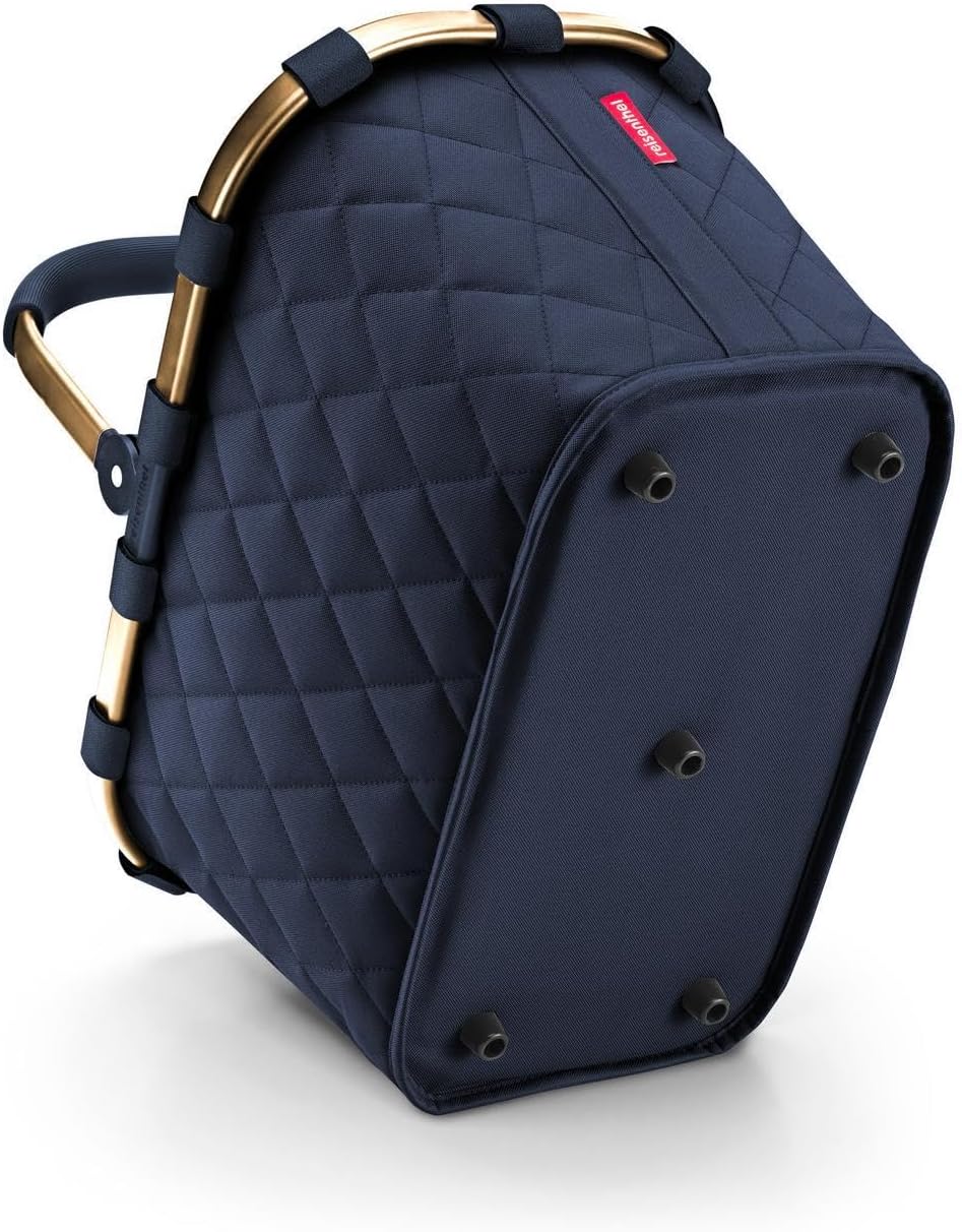reisenthel carrybag frame rhombus midnight gold – Stabiler Einkaufskorb mit viel Stauraum und praktischer Innentasche – Elegantes und wasserabweisendes Design – Bild 3