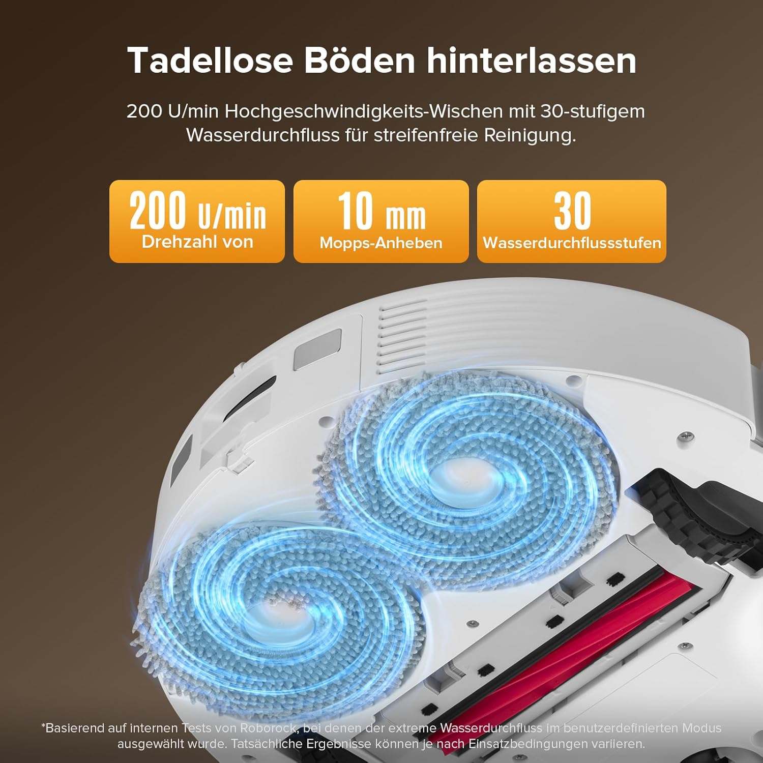 roborock QV 35S-Set Saugroboter mit Wischfunktion, 10.000 Pa HyperForce Saugkraft, Anti-Tangle-Bürsten, Anhebbare Schleudermopps, Intelligente Hindernisvermeidung, All-in-One Dock (Weiß) – Bild 4