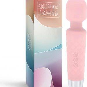 Vibrator für Frauen - Leises & Leistungsstark mit 20 Vibrationsmodi & 8 Geschwindigkeitsstufen, Duschfeste Vibration für Frauen, Sex Toys von Oliver James (Pastellrosa)