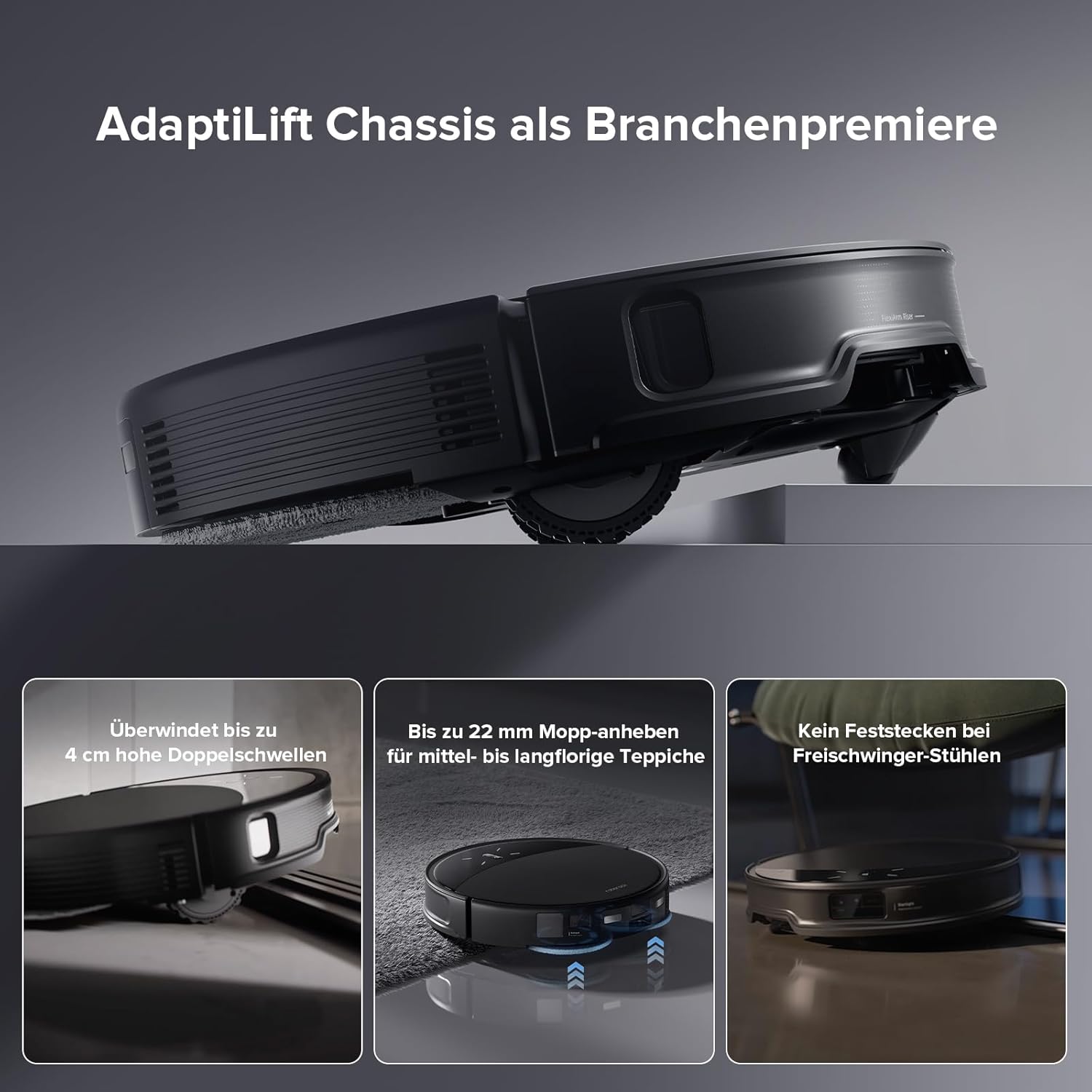 roborock Saros 10R Saugroboter mit Wischfunktion&angebbarem Wischmopp, 22,000 Pa, 7,98cm Ultra-Slim Design, StarSight System 2.0, Zero-Tangle System – Bild 5