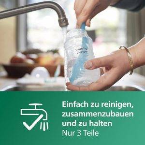 Philips AVENT Natural Response Glas-Babyflasche: 2 x 240 ml BPA-freie Flaschen für Neugeborene von 3–6 Monaten (Modell SCY933/02)