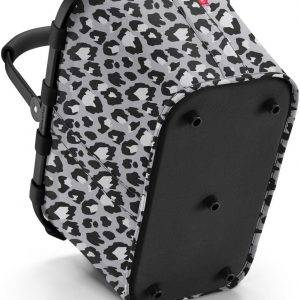 reisenthel carrybag frame leo nero – Stabiler Einkaufskorb mit viel Stauraum und praktischer Innentasche – Elegantes und wasserabweisendes Design