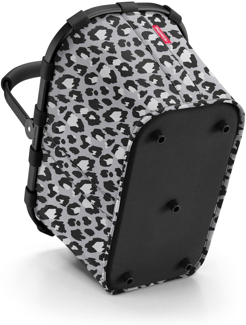 reisenthel carrybag frame leo nero – Stabiler Einkaufskorb mit viel Stauraum und praktischer Innentasche – Elegantes und wasserabweisendes Design – Bild 3
