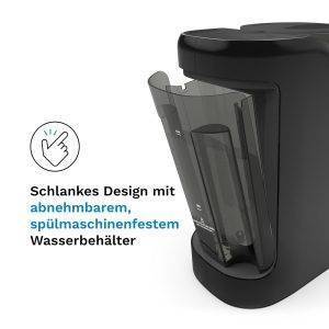 Baby Brezza Formula Pro Advanced – Automatischer Flaschenzubereiter – Mischt Milchpulver & Wasser perfekt – Mit 2 Milchpulvertrichtern (1 im Gerät, 1 extra) – 3 Temperaturen – BPA-frei – schwarz