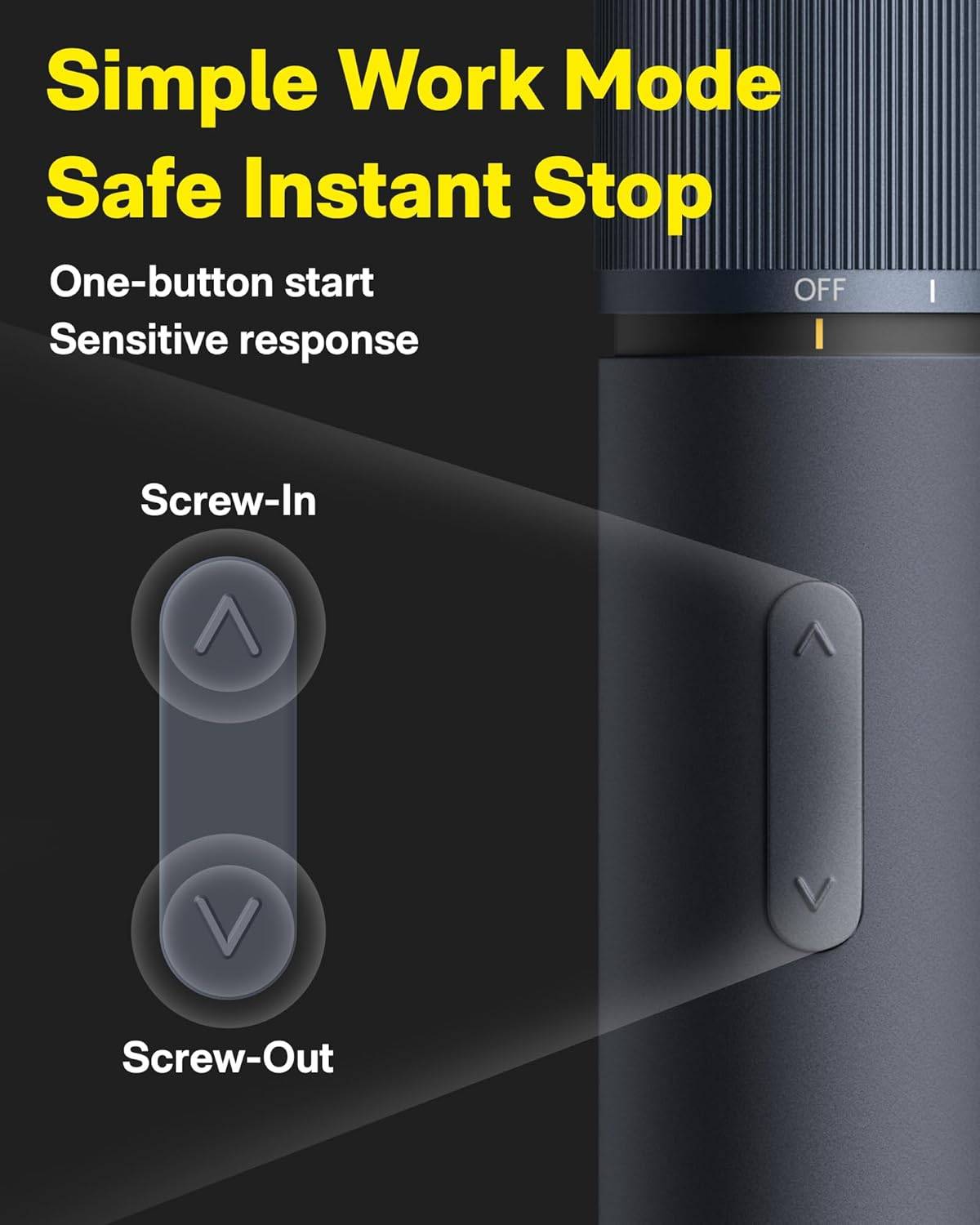 HOTO Elektroschrauber Wiederaufladbar, 3.6V Akkuschrauber Set USB-C, 3 Drehmomenteinstellungen, 1500mAh Akku, LED-Licht & 12 S2 Metallbits für Möbel/Elektrische Reparaturen – Bild 4