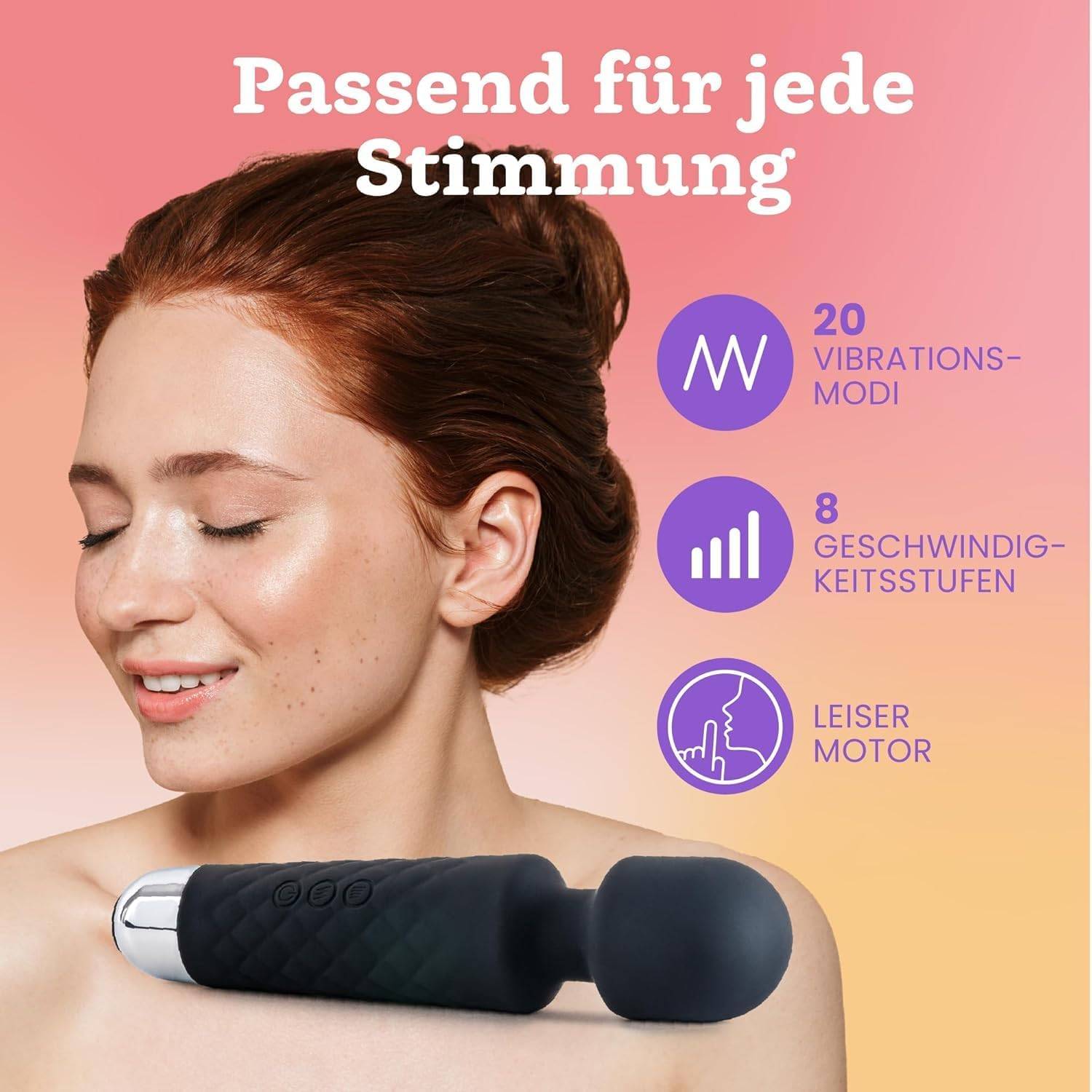 Vibrator für Frauen - Leises und Starkes Massagegerät + Akku - Sexspielzeug mit 20 Vibrationsmuster und 8 Geschwindigkeitsstufen - Kabelloser Dildo für Klitoris, G Spot - Oliver James (Rosa) – Bild 2