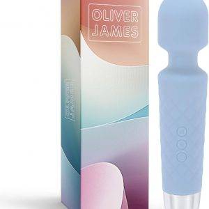 Vibrator für Frauen - Leises & Leistungsstark mit 20 Vibrationsmodi & 8 Geschwindigkeitsstufen, Duschfeste Vibration für Frauen, Sex Toys von Oliver James (Pastellblau)