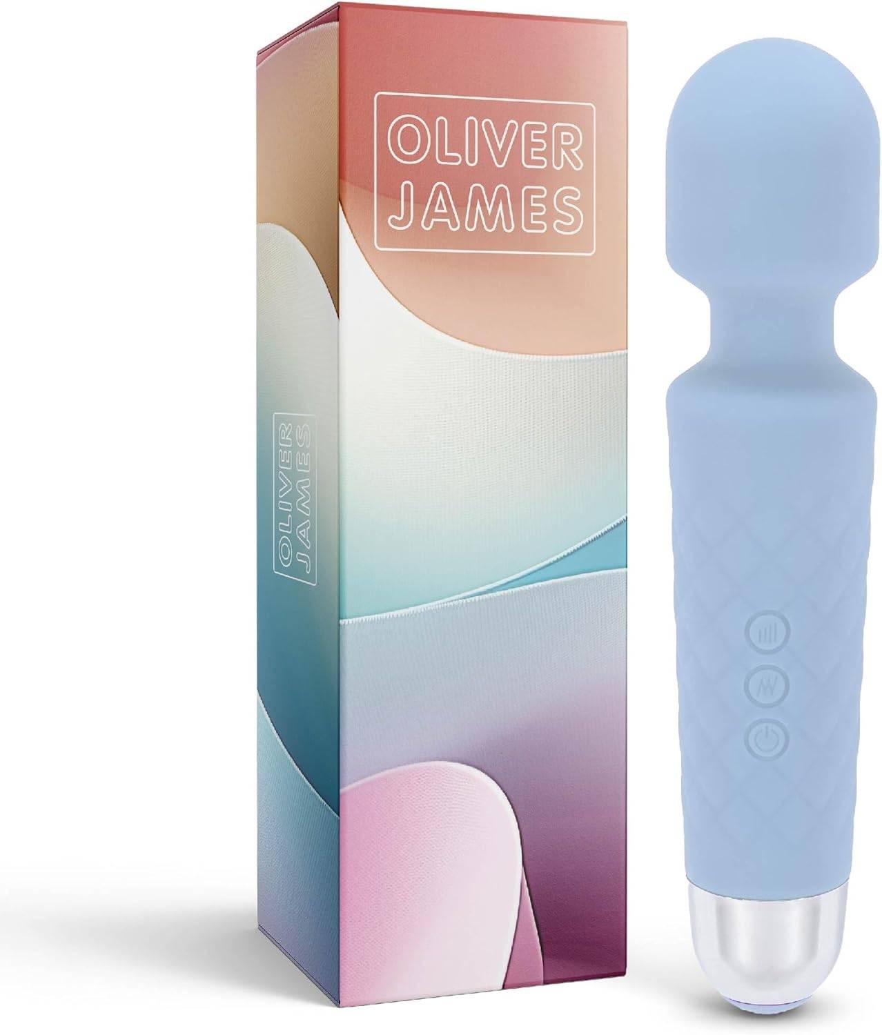 Vibrator für Frauen - Leises & Leistungsstark mit 20 Vibrationsmodi & 8 Geschwindigkeitsstufen, Duschfeste Vibration für Frauen, Sex Toys von Oliver James (Pastellblau)