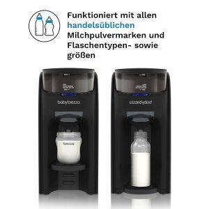 Baby Brezza Formula Pro Advanced – Automatischer Flaschenzubereiter – Mischt Milchpulver & Wasser perfekt – Mit 2 Milchpulvertrichtern (1 im Gerät, 1 extra) – 3 Temperaturen – BPA-frei – schwarz