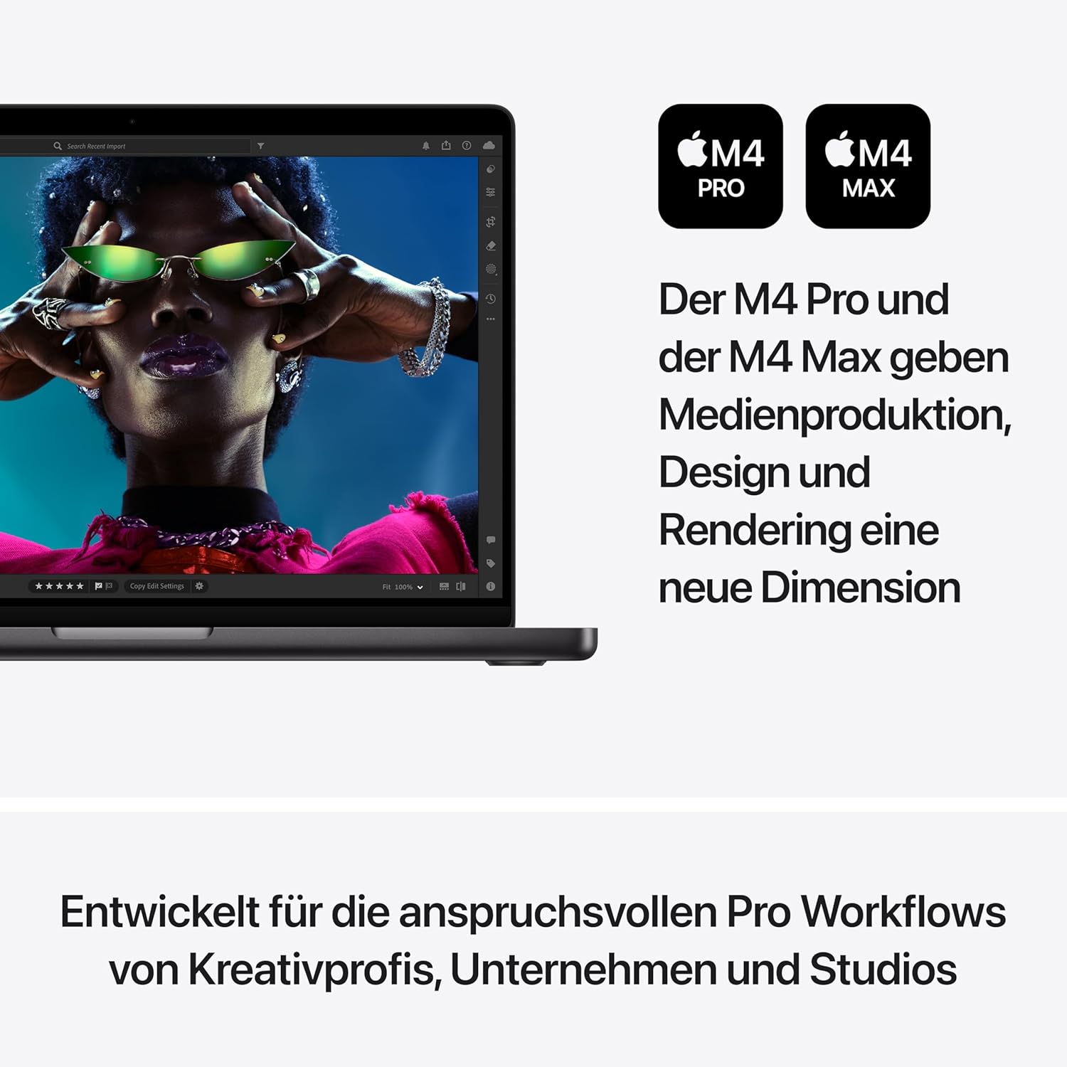 Apple 2024 MacBook Pro Laptop mit M4 Pro Chip mit 12-Core CPU und 16-Core GPU: 14,2" Liquid Retina XDR Display, 24 GB gemeinsamer Arbeitsspeicher, 512 GB SSD Speicher; – Bild 3