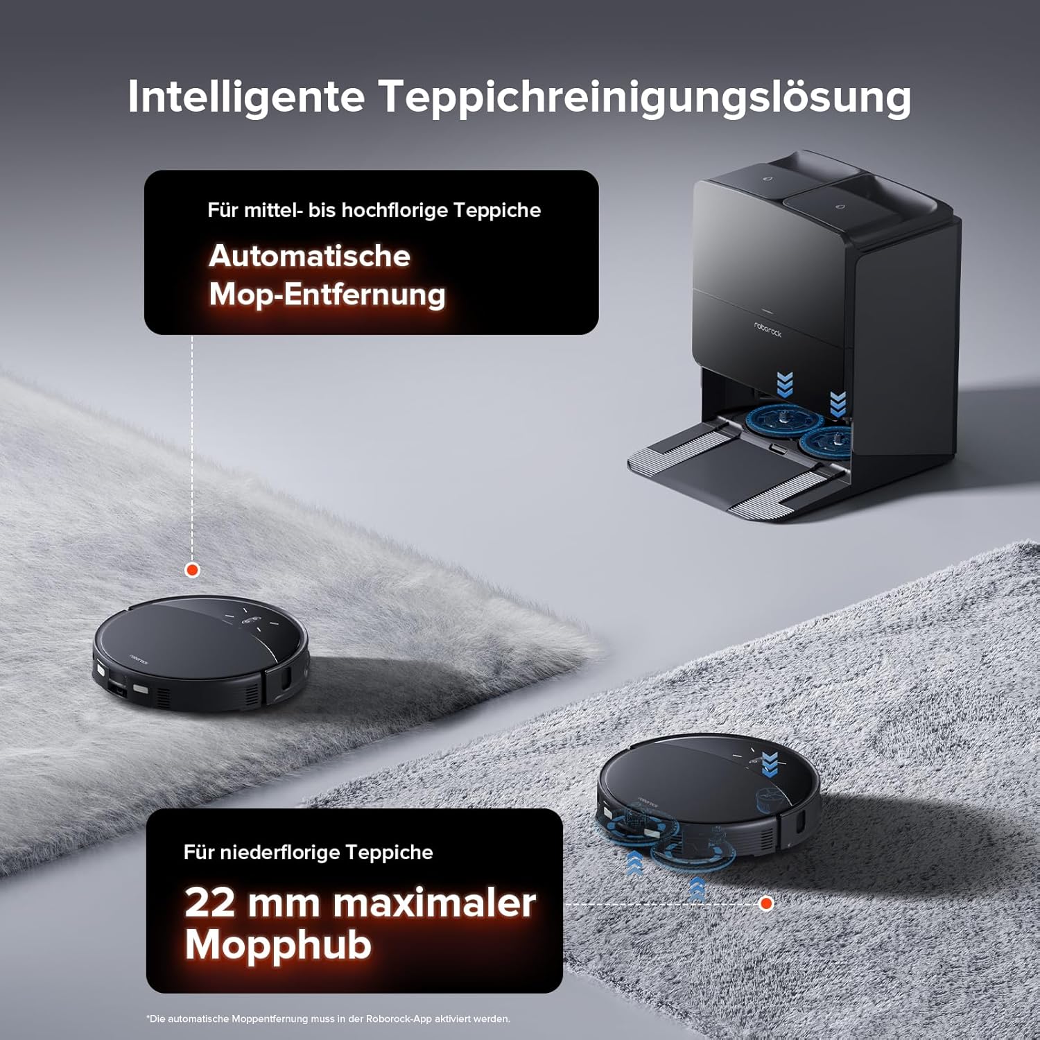 roborock Saros 10R Saugroboter mit Wischfunktion&angebbarem Wischmopp, 22,000 Pa, 7,98cm Ultra-Slim Design, StarSight System 2.0, Zero-Tangle System – Bild 8