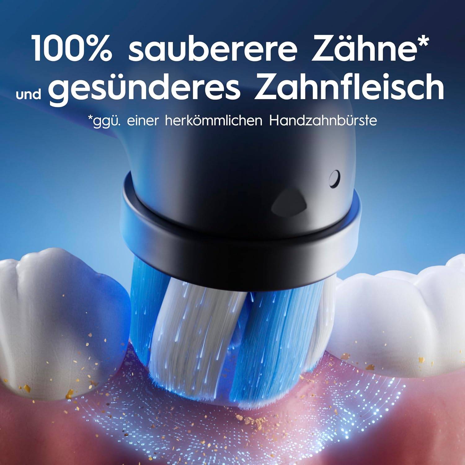 Oral-B iO Series 5 Elektrische Zahnbürste Doppelpack — Electric Toothbrush, Inkl. 2 Aufsteckbürsten und Reise-Etui — 5 Putzmodi für Zahnpflege, Zahnbürste Elektrisch, Designed by Braun, Schwarz/Weiß – Bild 5