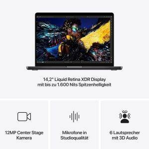 Apple 2024 MacBook Pro Laptop mit M4 Pro Chip mit 12-Core CPU und 16-Core GPU: 14,2" Liquid Retina XDR Display, 24 GB gemeinsamer Arbeitsspeicher, 512 GB SSD Speicher;