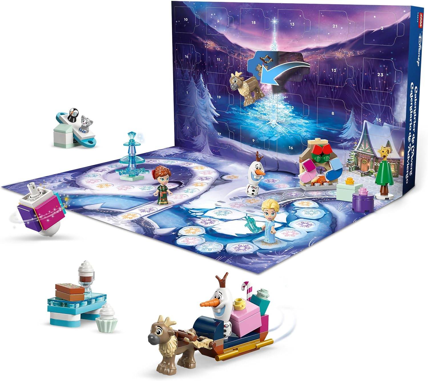 LEGO ǀ Disney Frozen Adventskalender 2025 Kinder Spielzeug - Kreatives Spielset - Bauset mit den Figuren ELSA, Anna, Olaf, Kristoff und Sven - Geschenk für Mädchen und Jungen ab 5 Jahren - 43273 – Bild 2