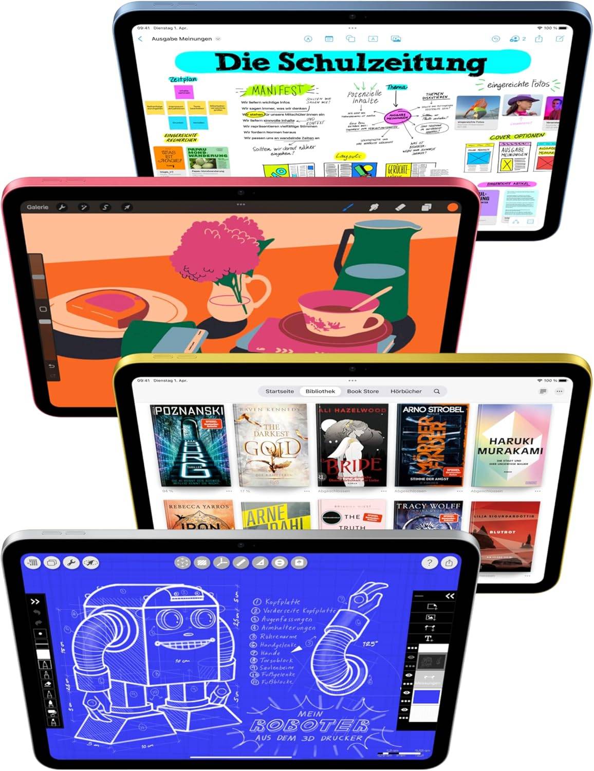 Apple iPad mit A16 Chip: 11" Liquid Retina Display, 128 GB, WLAN 6, 12 MP Front /12 MP Rückkamera, Touch ID, Batterie für den ganzen Tag – Bild 3