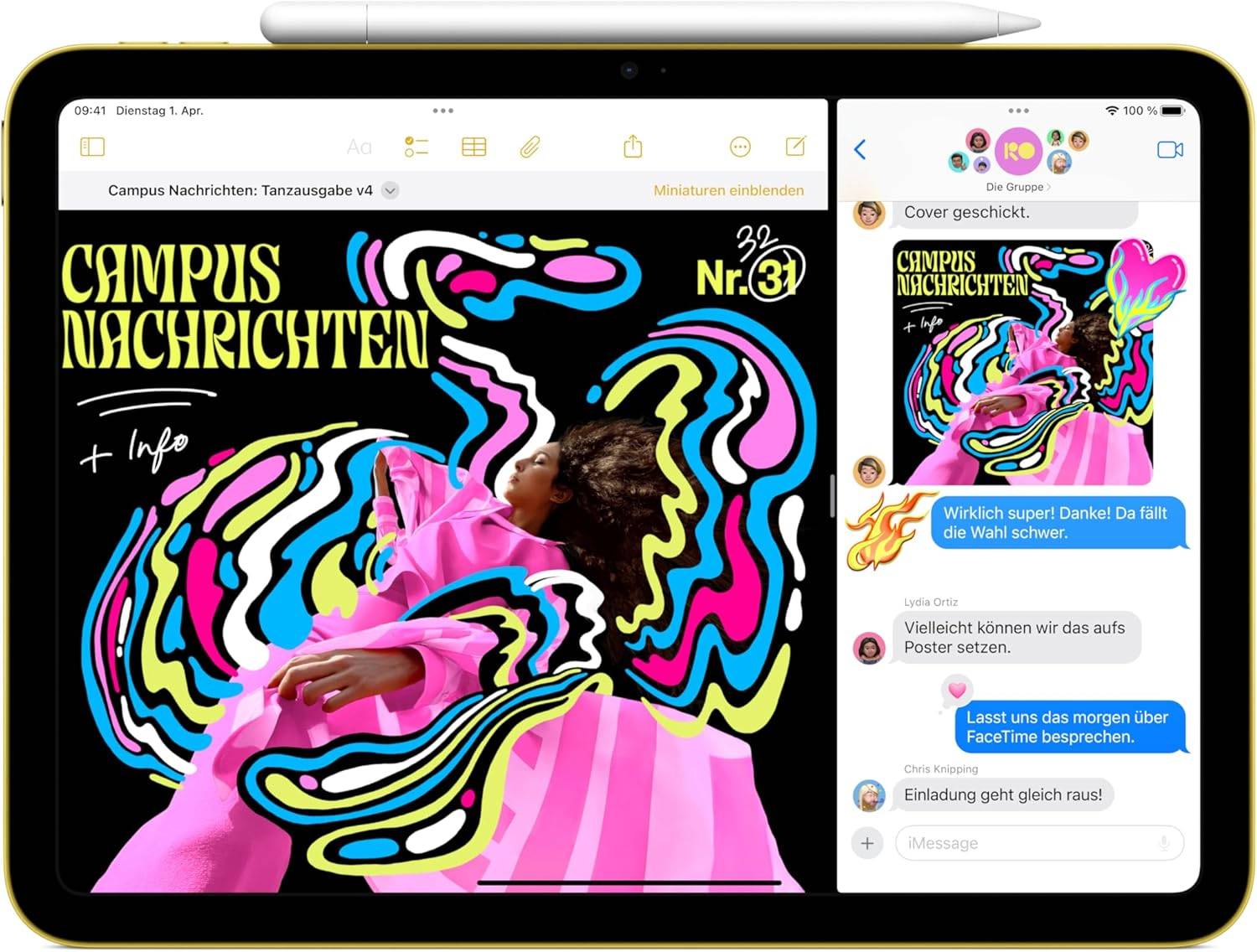 Apple iPad mit A16 Chip: 11" Liquid Retina Display, 128 GB, WLAN 6, 12 MP Front /12 MP Rückkamera, Touch ID, Batterie für den ganzen Tag – Bild 2