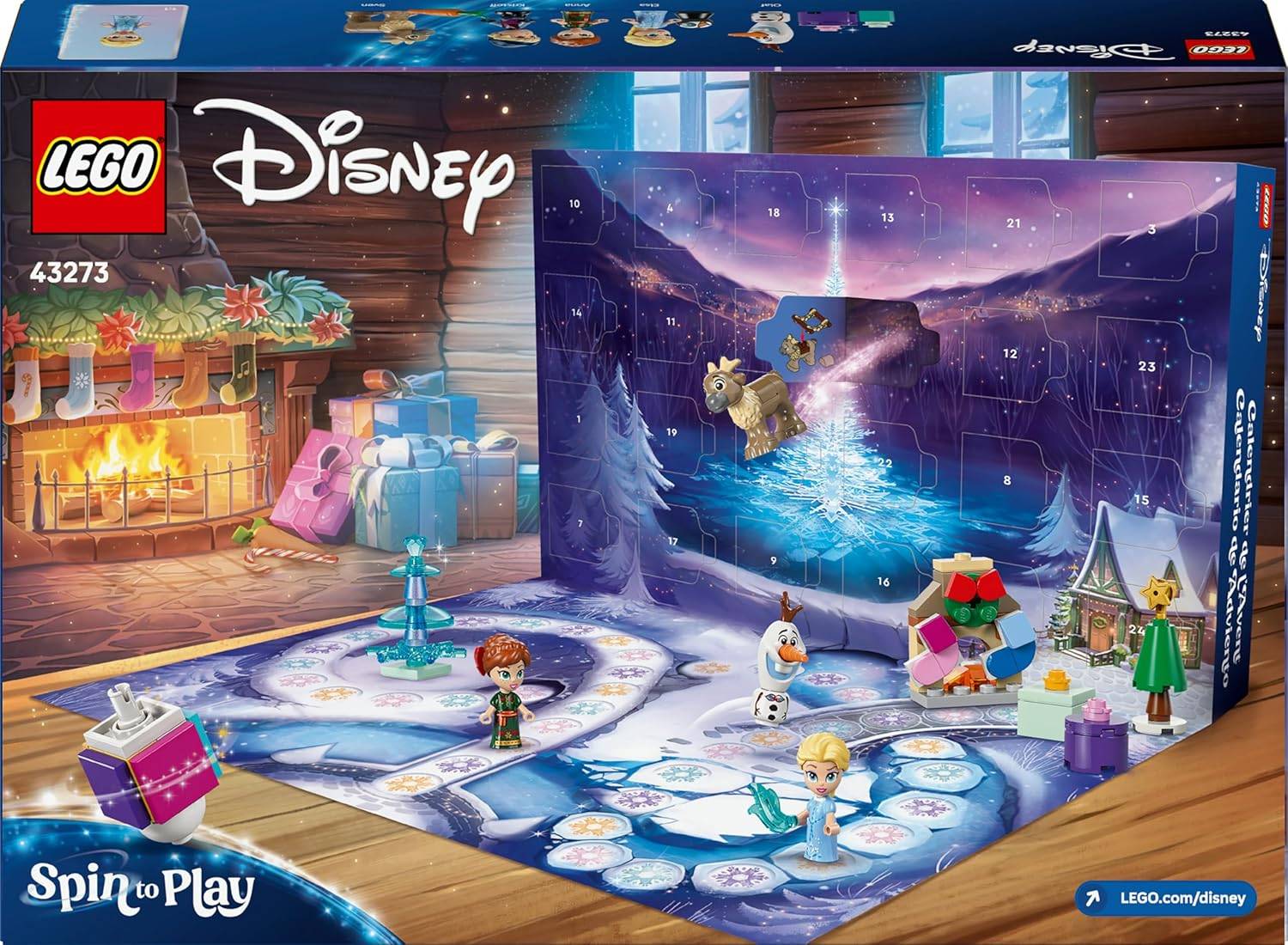 LEGO ǀ Disney Frozen Adventskalender 2025 Kinder Spielzeug - Kreatives Spielset - Bauset mit den Figuren ELSA, Anna, Olaf, Kristoff und Sven - Geschenk für Mädchen und Jungen ab 5 Jahren - 43273