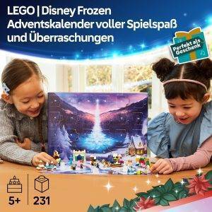LEGO ǀ Disney Frozen Adventskalender 2025 Kinder Spielzeug - Kreatives Spielset - Bauset mit den Figuren ELSA, Anna, Olaf, Kristoff und Sven - Geschenk für Mädchen und Jungen ab 5 Jahren - 43273
