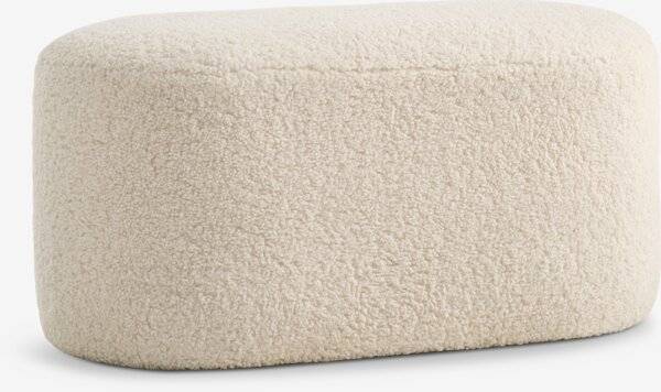 🛋️ Pouf OREBO 84x45 – Teddyplüsch off-white