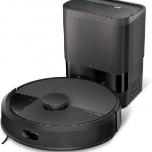 iRobot Roomba 105 Combo + AutoEmpty Dock - Automatische Entleerung für bis zu 75 Tage - Saugen + Wischen - Clearview LiDAR- 7000Pa - 120 mins - SmartScrub - Umfährt Hinderniss - App - Schwarz