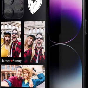 Personalisiertes Handyhüllen Design für iPhone 17 16 15 14 13 12 11 Pro/Max/Mini XR X Xs Max- Foto Geschenke selbst gestalten mit Foto & Text- Stoßfeste Kratzfeste weiche TPU Hülle