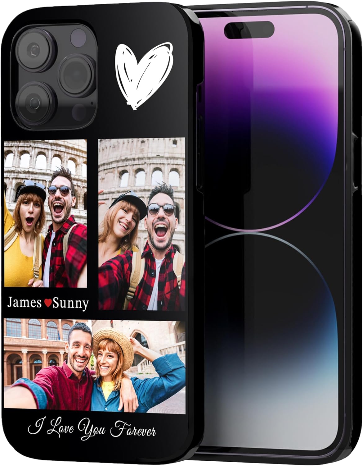 Personalisiertes Handyhüllen Design für iPhone 17 16 15 14 13 12 11 Pro/Max/Mini XR X Xs Max- Foto Geschenke selbst gestalten mit Foto & Text- Stoßfeste Kratzfeste weiche TPU Hülle