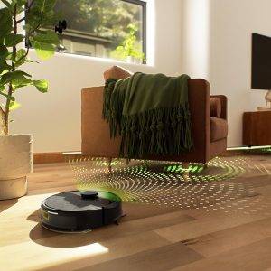 iRobot Roomba 105 Combo + AutoEmpty Dock - Automatische Entleerung für bis zu 75 Tage - Saugen + Wischen - Clearview LiDAR- 7000Pa - 120 mins - SmartScrub - Umfährt Hinderniss - App - Schwarz