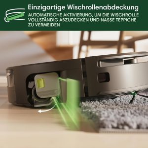 iRobot Roomba Max 706 Combo Saugroboter + AutoWash Dock: erweitertem Zubehör, ausfahrbare, selbstreinigende Wischrolle, Doppelbürsten, Selbstentleerung, Heißwäsche und Trocknung, umfährt Hindernisse