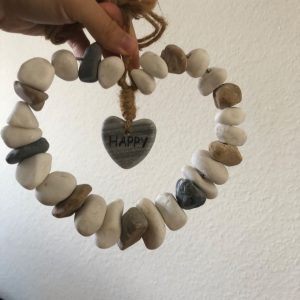 Deko Herz aus Steinen, Handarbeit