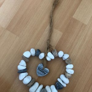 Deko Herz aus Steinen, Handarbeit