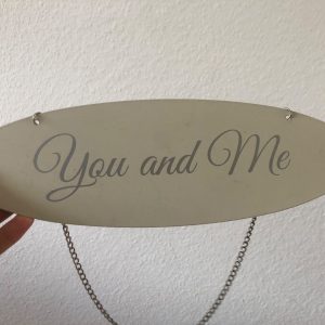 Süesses "You and Me" Schild, vintage Stil - Top Zustand