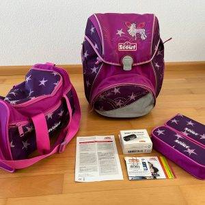 Scout-Set 4-teilig inkl. Schulsack mit Blinkfunktion